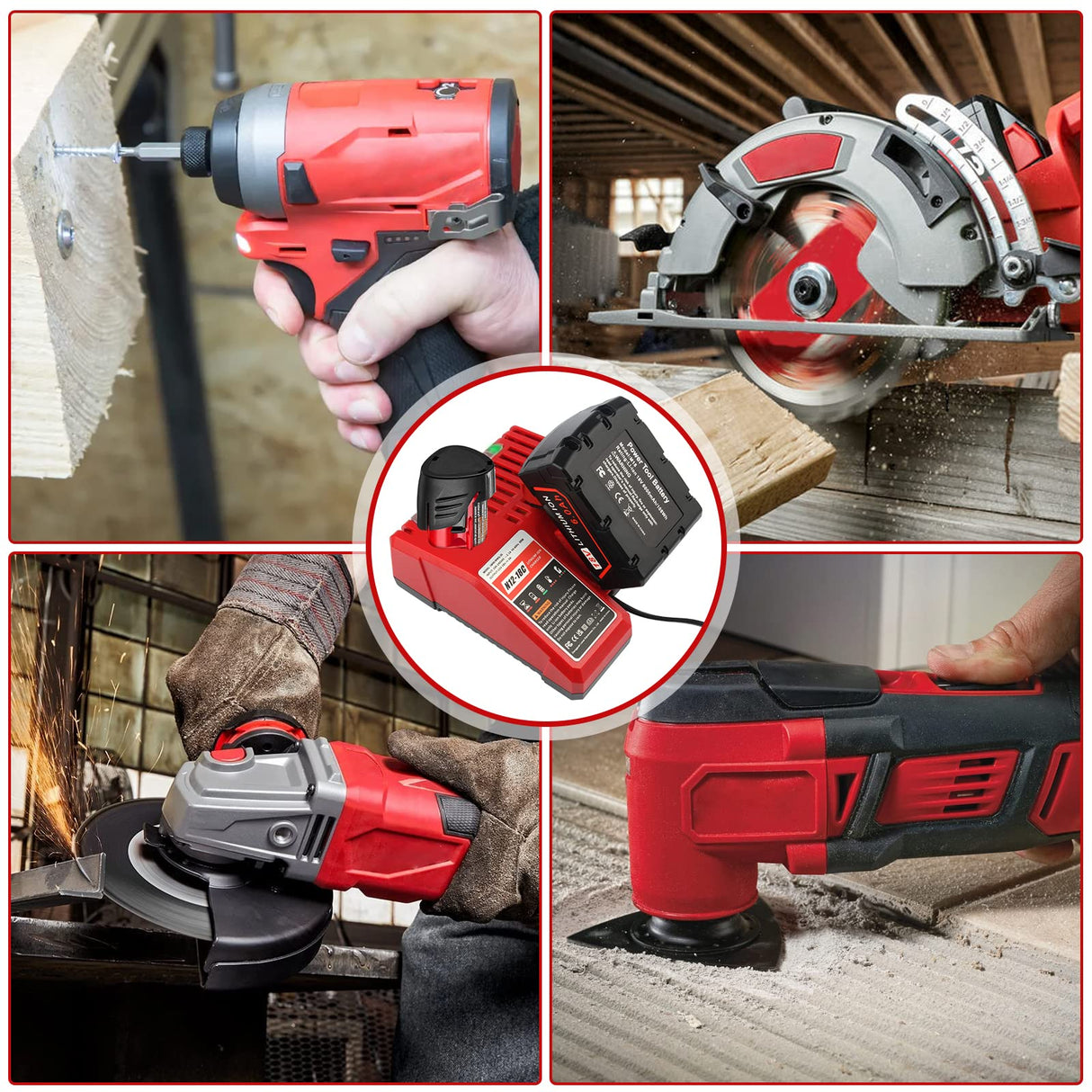 Replacement Charger for Milwaukee M12 & for M18 Rapid Charger for Milwaukee 12V-18V XC Lithium-Ion Tools Battery Power Charger Futurebatt