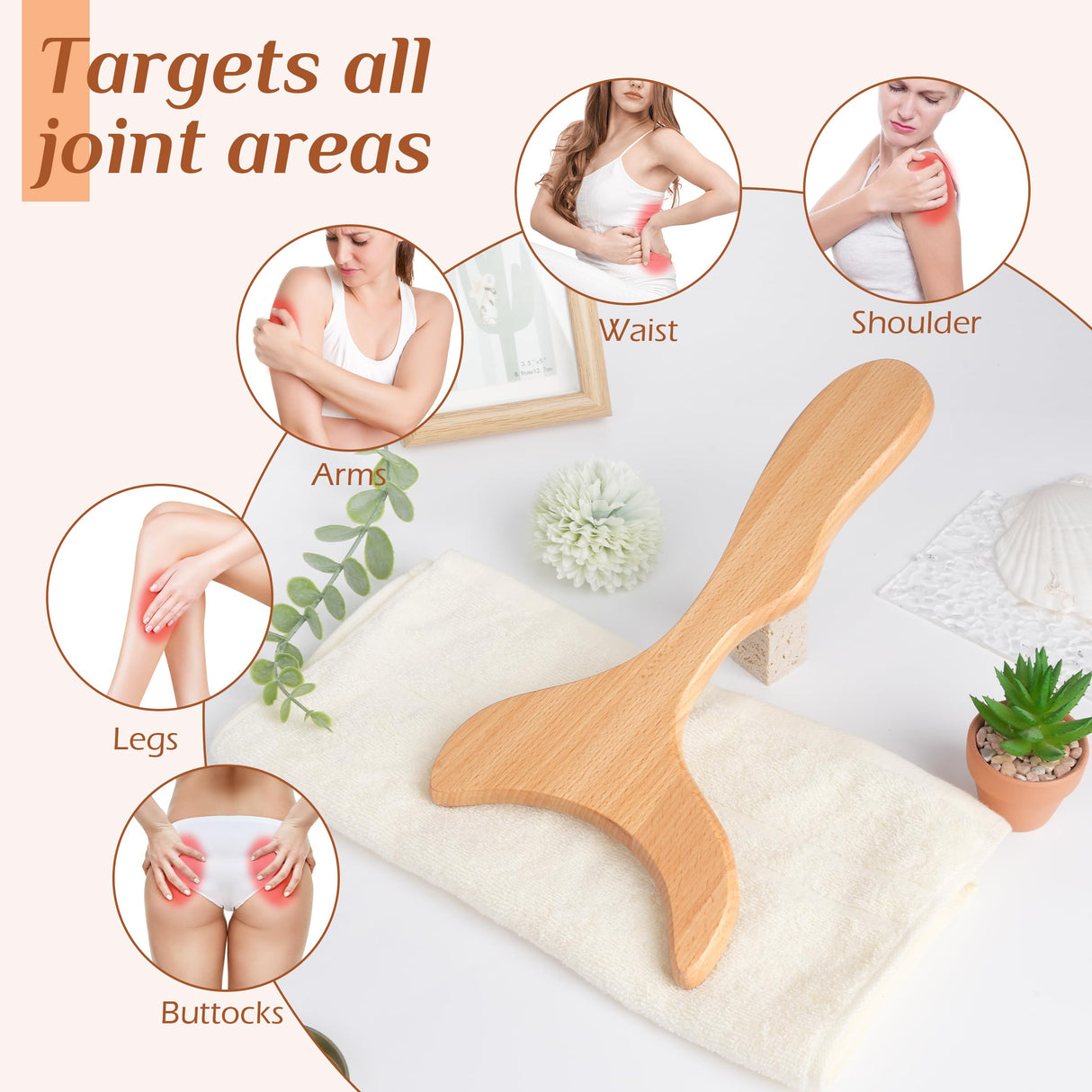 Wood Therapy Massage Tools, Wooden Lymphatic Drainage Massager, Body Sculpting Tools, Wood Therapy Tools for Cellulite Reduction, Muscle Tension Relief, Body Contouring and Shape Enhancement MoHern