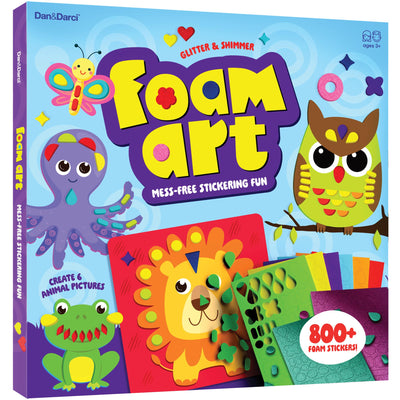 Dan&Darci Foam Sticker Art Craft for Kids - Toddler Arts & Crafts for Ages 3-5 - Boys 4-6 Birthday Gift & Stocking Stuffer