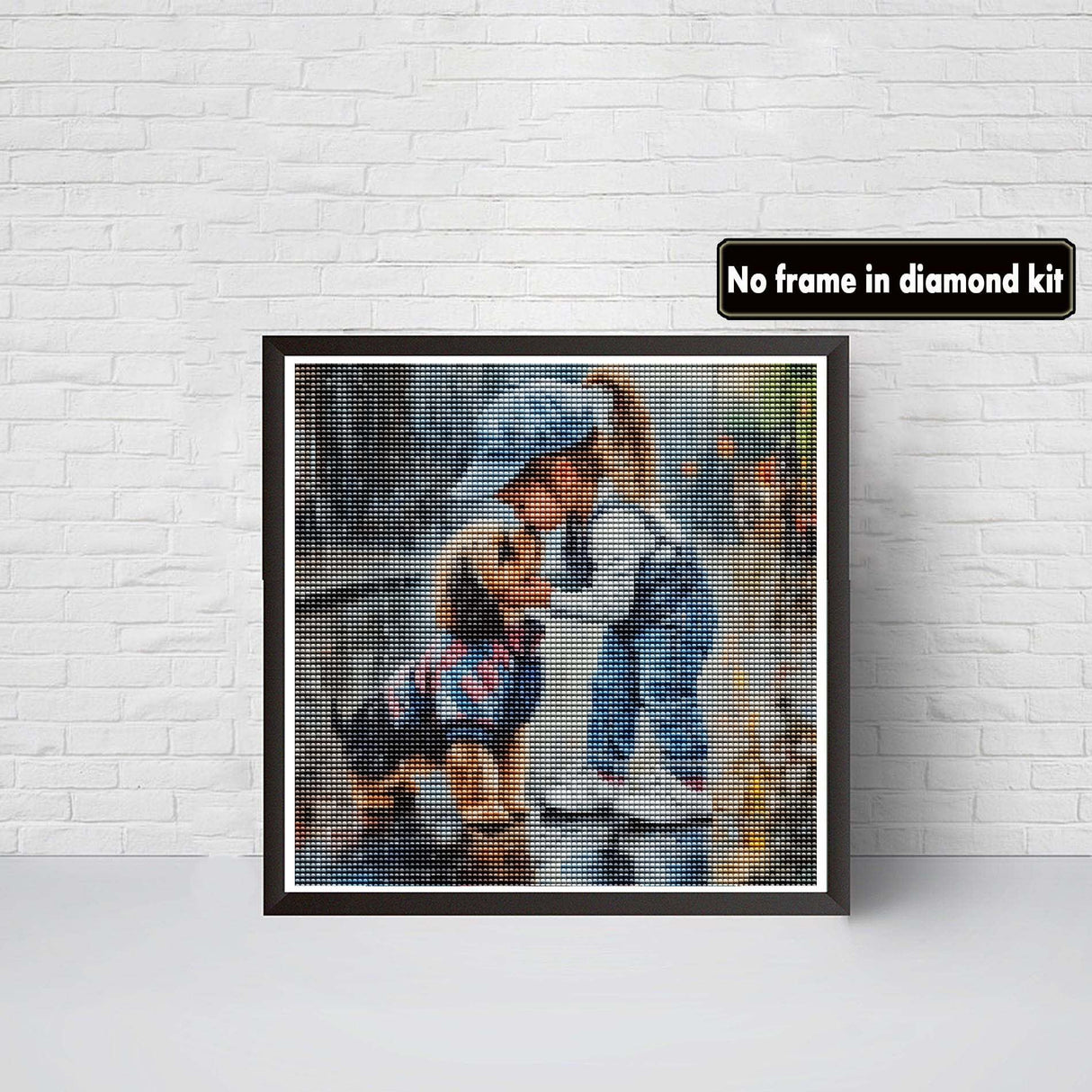 VAIIEYO 5D DIY Diamond Art Kits for Adults Dog, Diamond Art Girl Kiss, Diamond Painting Kits Full Drill Round Rhinestone Craft Canvas for Home Wall Decor Gift 14x14 inch VAIIEYO