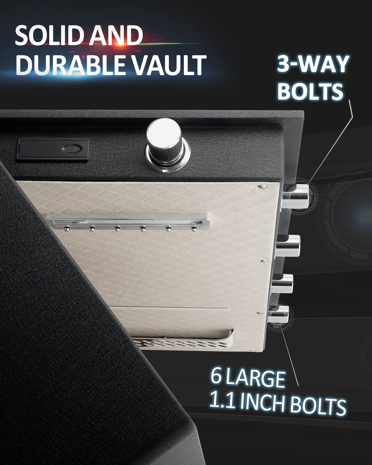 JINXNOBI Extra Large Safe Box with Big Fireproof Waterproof Document Bag,6.05 Cubic Feet Home Safe Lock Box,33.5in Security Vault with Electronic Keypad Digital Lock,for Home Office Hotel,83.5lbs JINXNOBI