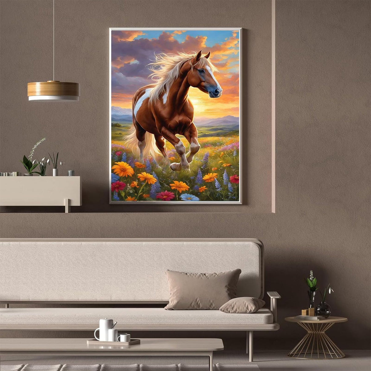 Horse Diamond Painting Kits for Adults - Diamond Art Kits for Adults, Round Animal 5D Gem Art Kit for Adult DIY Crafts Kit Gift Home Wall Decor Gifts (16x12 inch) xackcme