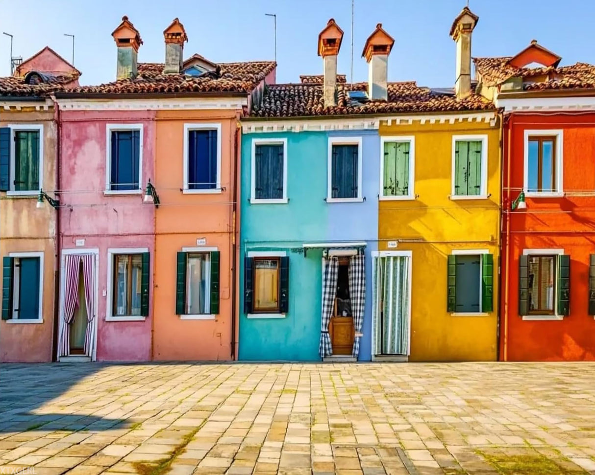 XTXGERL Paint by Numbers Kit for Adults Beginner burano Famous Old Town Italy DIY Frameless Painting by Numbers Canvas Acrylic Oil Painting for Home Decor Gifts 16"x20" XTXGERL