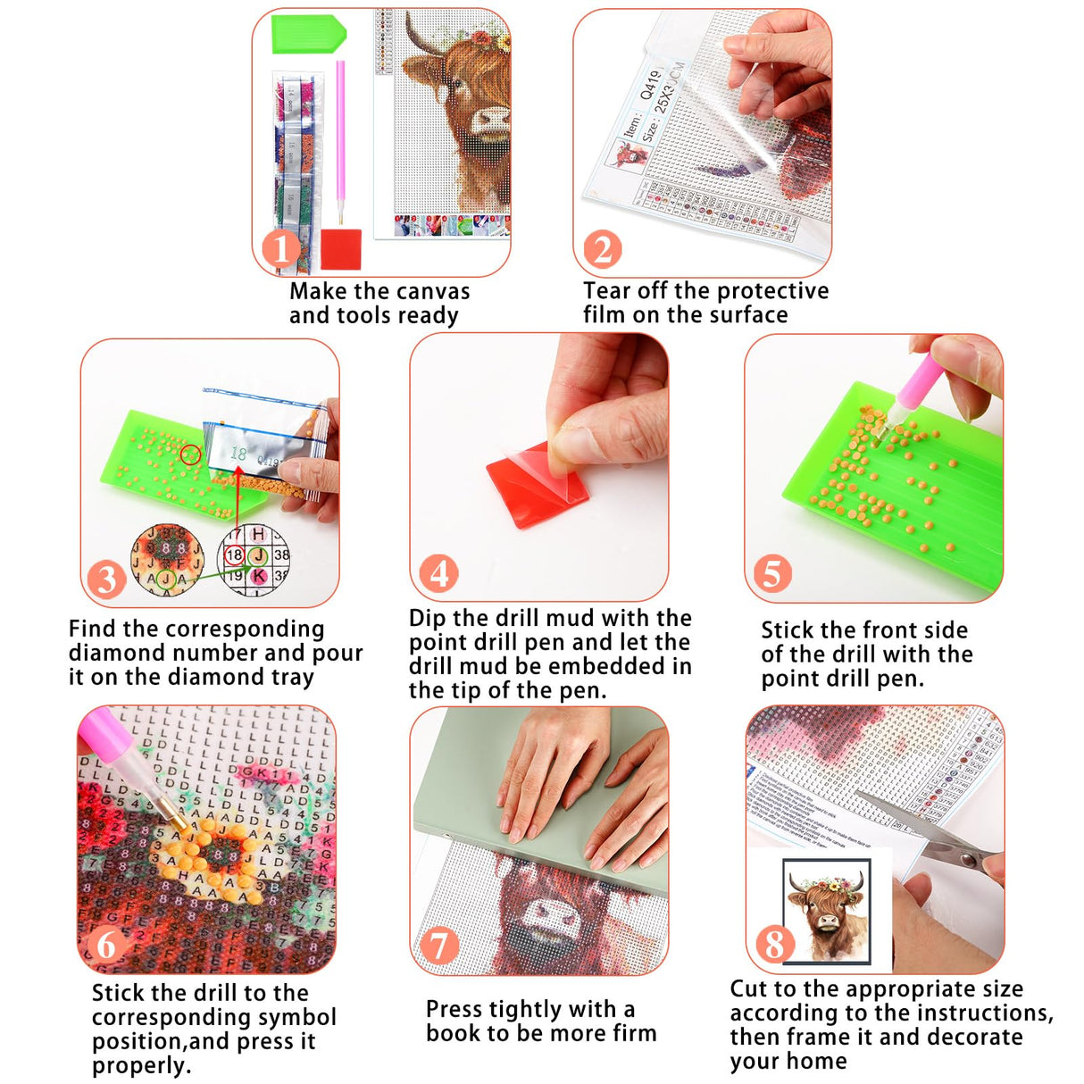 Fulmoon 24 Pack Diamond Painting Kits 11.8 x 9.8 Inch DIY 5D Abstract Landscapes Diamond Art Full Round Drill Crafts for Adults Kids Beginners Home Wall Decor Gifts Fulmoon