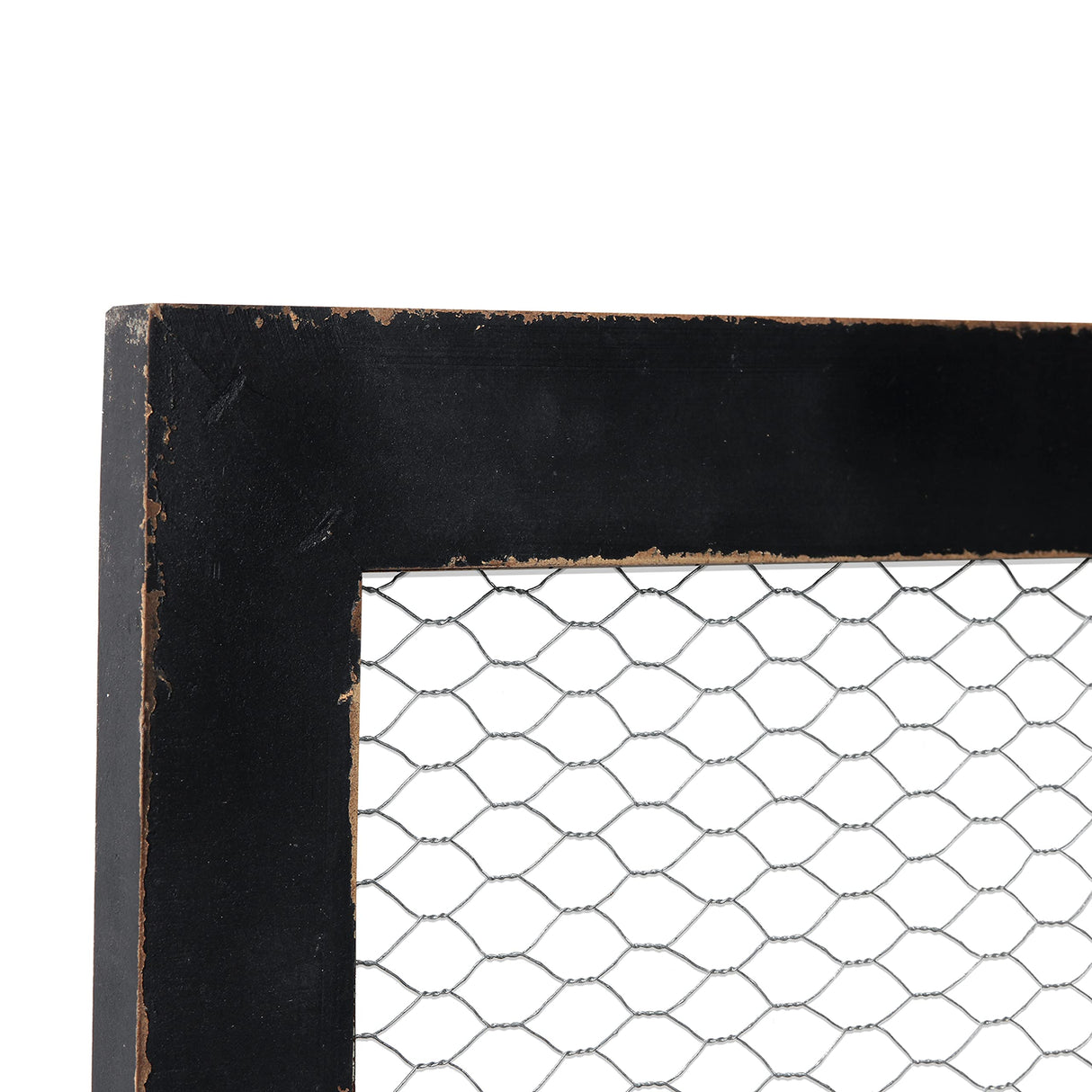 SOFE Farmhouse Memo Board Chicken Wire Frame, Black Large Bulletin Boards for Walls, Hanging Photo Display Board or Jewelry Organizer Wall Grid Panels, Decorative Vision Board for Desktop Office SOFE