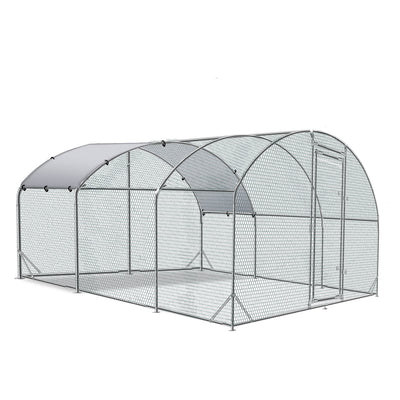 TOLEAD Large Metal Chicken Coop Upgrade Tri-Supporting Wire Mesh Chicken Run,Chicken Pen with Water-Resident and Anti-UV Cover,Duck Rabbit House Outdoor(9’ W x 19’ L x 6.5’ H)