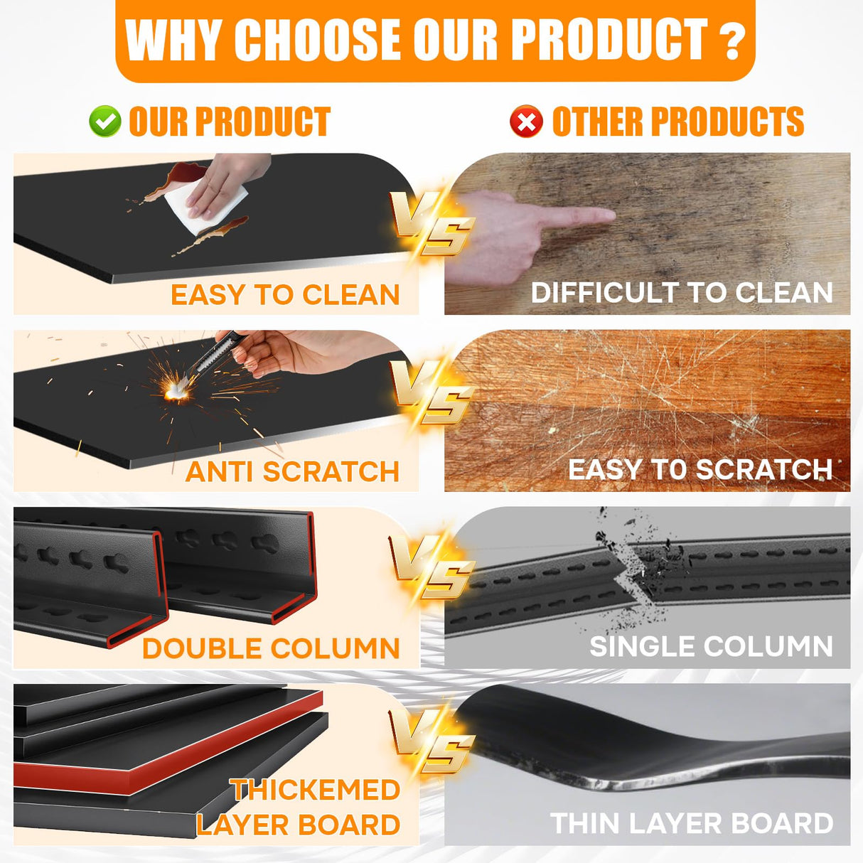 Book Shelf, Metal Bookshelves, Heavy Duty Steel Bookcases, Large Storage Capacity Adjustable Tall Industrial Bookshelf for Living Room, Bedroom and Library, Black (5-Tier With Fence 72''Hx36''Wx16''D) ErgoNova