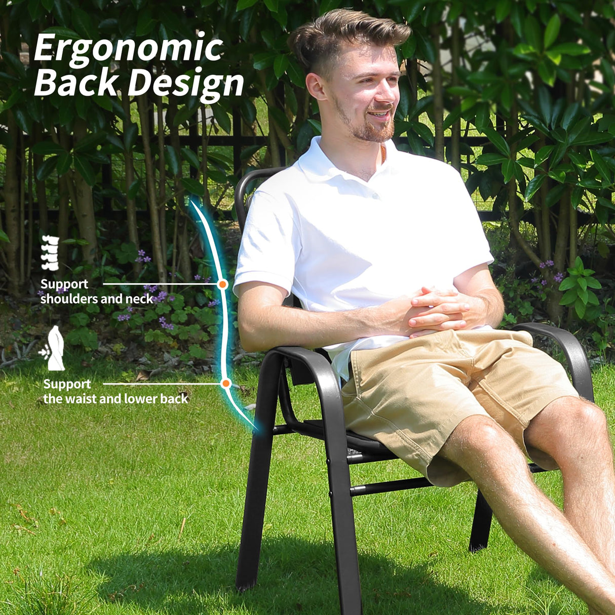 PIZZELLO 7 Pieces Outdoor Dining Set, 106" Aluminum Extendable Patio Dining Table w/ 6Pcs Stackable Patio Chairs, All Weather Outdoor Table and Chairs Sets for Backyard, Garden, Deck and Poolside PIZZELLO