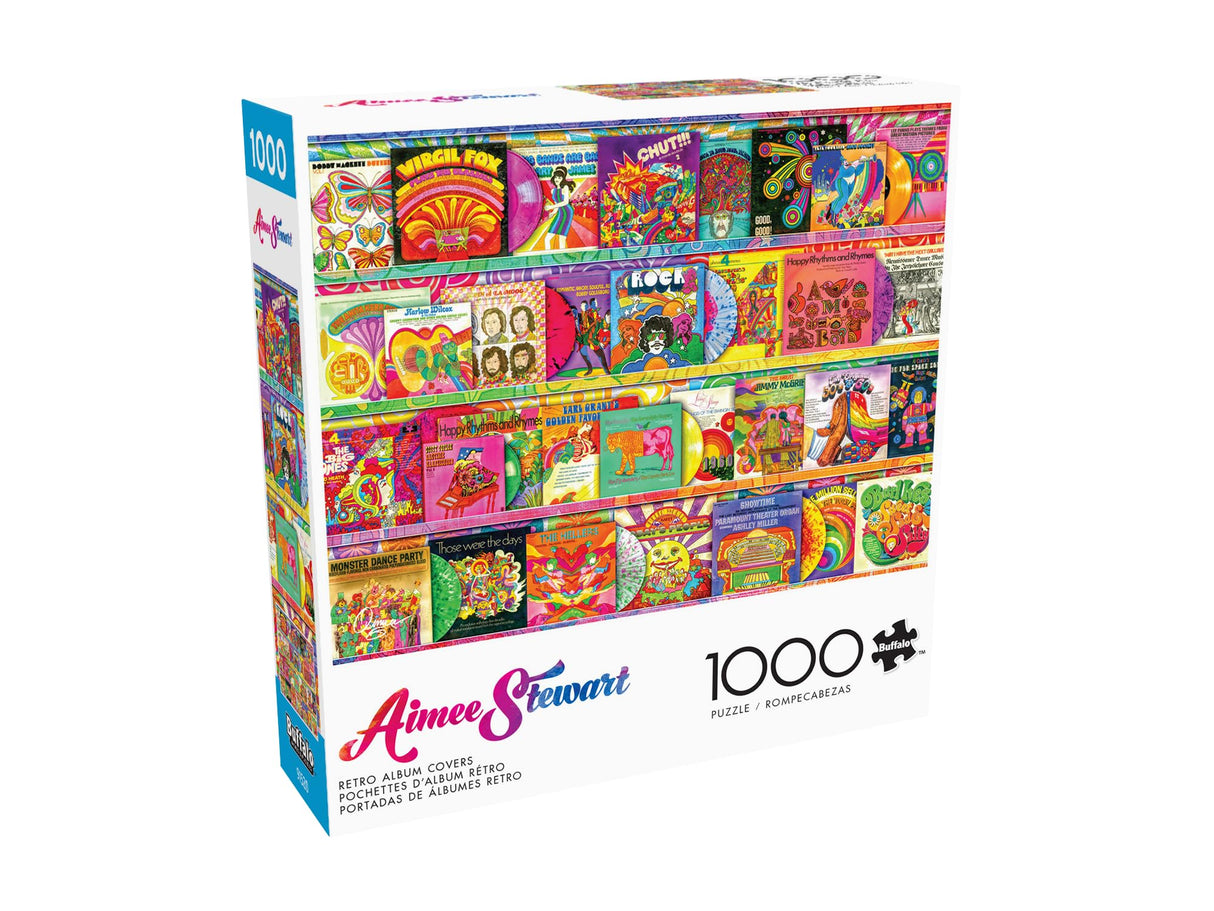Buffalo Games - Aimee Stewart - Retro Album Covers - 1000 Piece Jigsaw Puzzle for Adults -Challenging Puzzle Perfect for Game Nights - Finished Size is 26.75 x 19.75 Buffalo Games