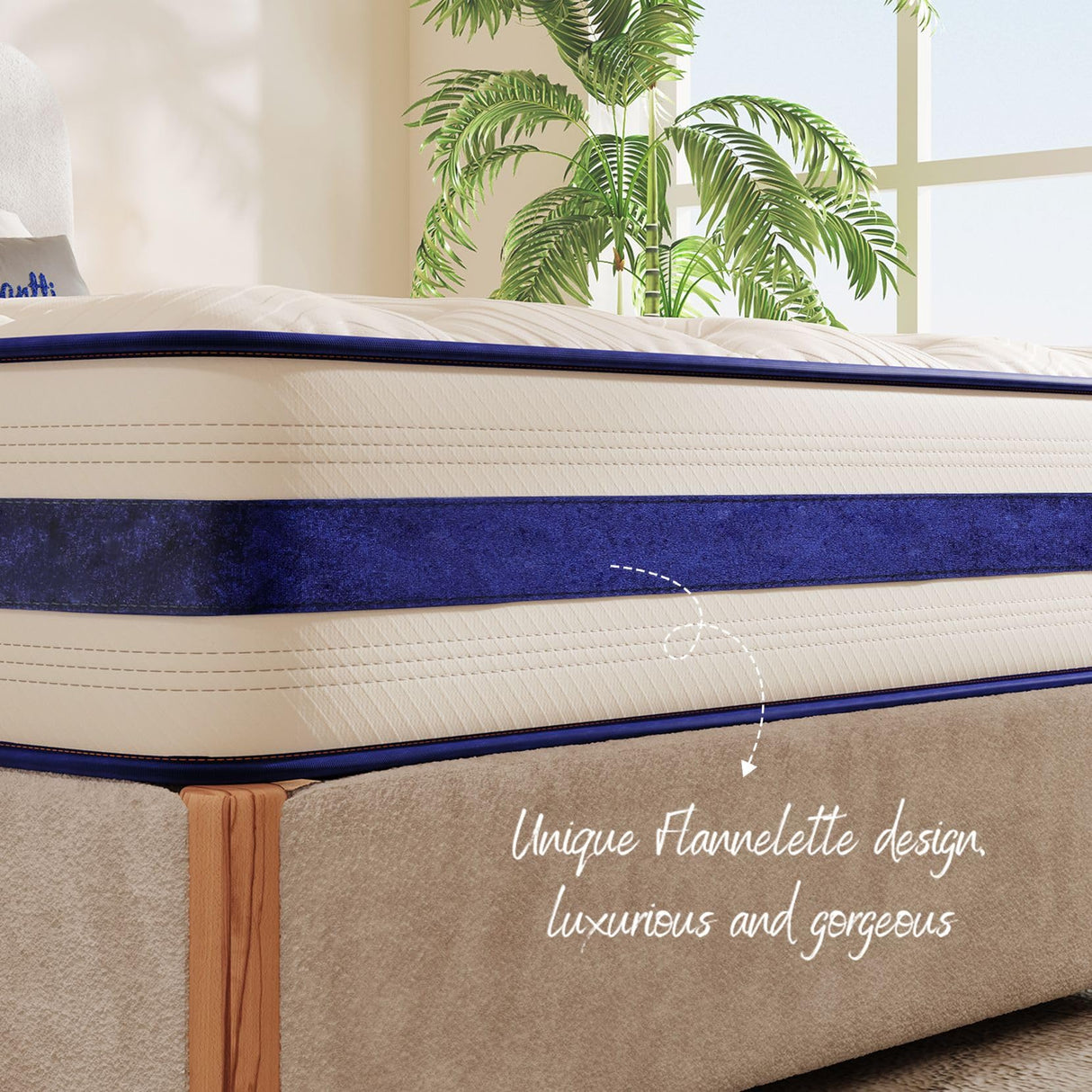 Vesgantti Queen Mattress, 10 Inch Hybrid Innerspring Mattress in a Box with Memory Foam, Durable Support & Pressure Relief, Medium Firm Feel Vesgantti