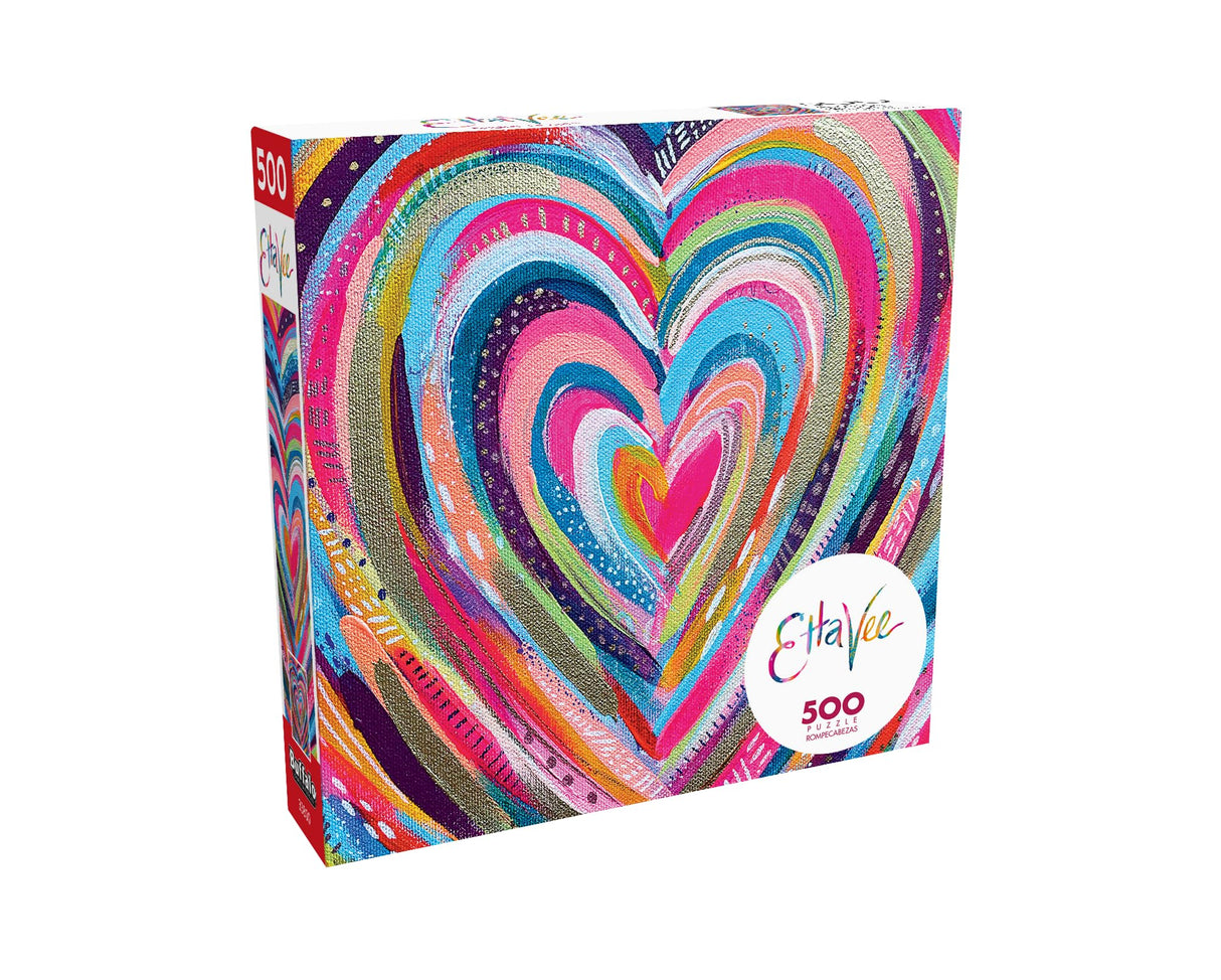 Buffalo Games - Ettavee - Bright Heart - 500 Piece Jigsaw Puzzle for Adults -Challenging Puzzle Perfect for Game Nights - Finished Size is 21.25 x 15.00 Buffalo Games