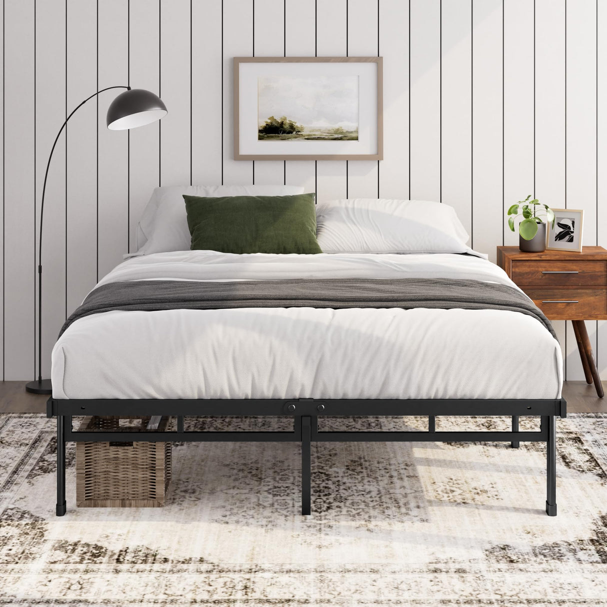 ZINUS Justin 14 Inch Easy to Assemble Mattress Foundation, Steel Support, No Box Spring Needed, Queen ZINUS