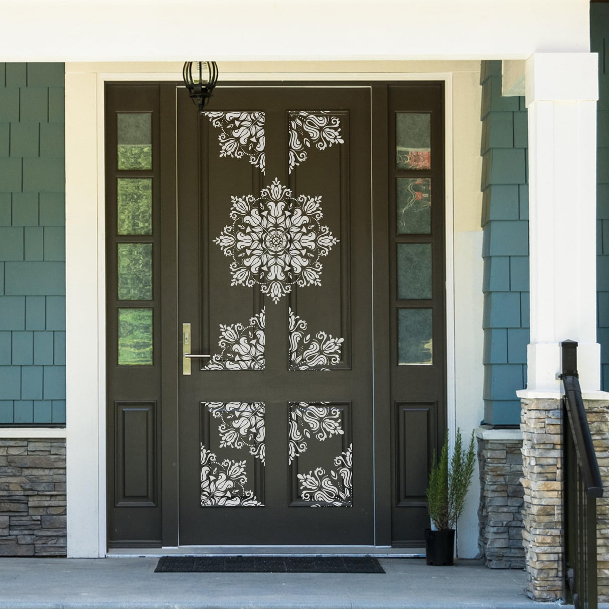 Sitsink Mandala Stencils for Painting Reusable - 6 Pcs Rangoli Damask Stencils for Craft, Large Mandala Templates Wall Stencil for Painting on Wood Rock Canvas Sitsink