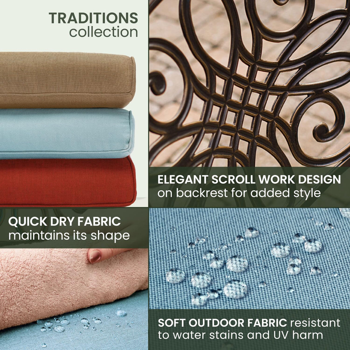 Hanover Traditions 11-Piece Patio Dining Set with 10 Stationary Chairs, Plush Blue Cushions, and Extra Large Dining Table, Patio Dining Set for 10, All-Weather Rust-Resistant Luxury Outdoor Dining Set Hanover