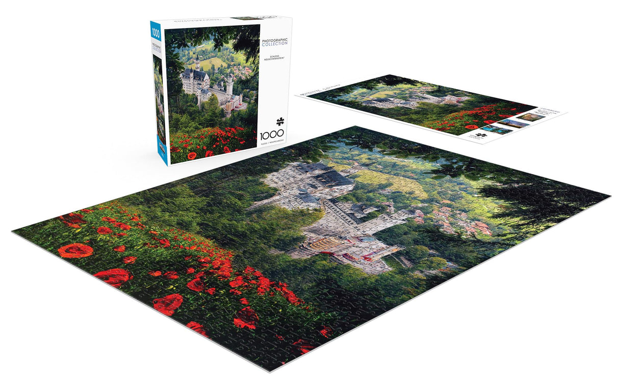 Buffalo Games - Florian Olbrechts - Schloss Neuschwanstein - 1000 Piece Jigsaw Puzzle for Adults -Challenging Puzzle Perfect for Game Nights - Finished Size is 26.75 x 19.75 Buffalo Games
