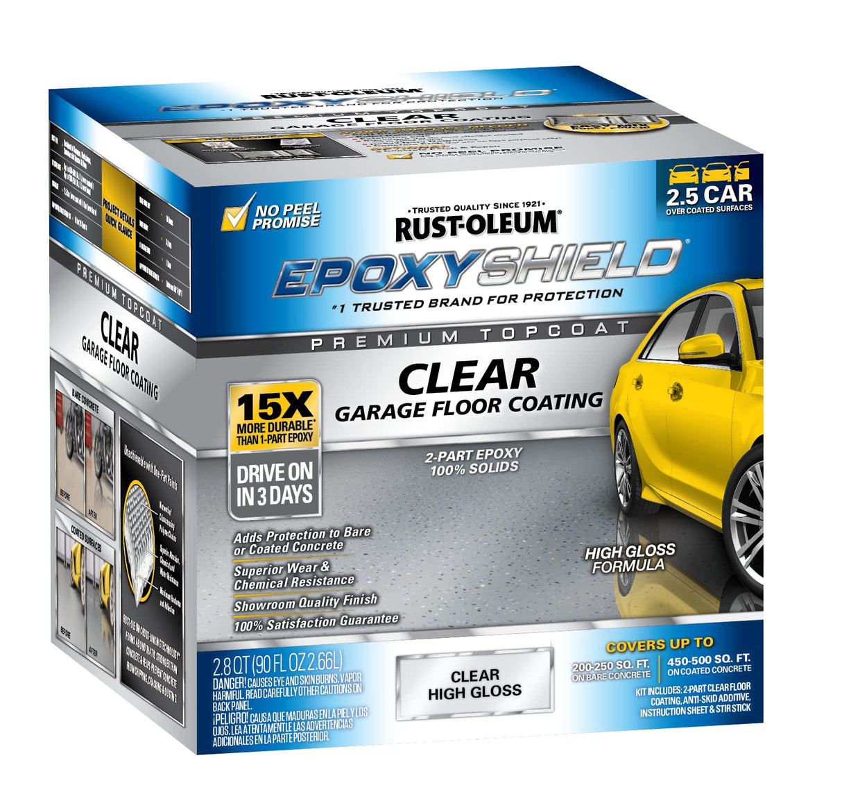 Rust-Oleum 292514 EpoxyShield Premium Floor Coating Kit, Clear Rust-Oleum