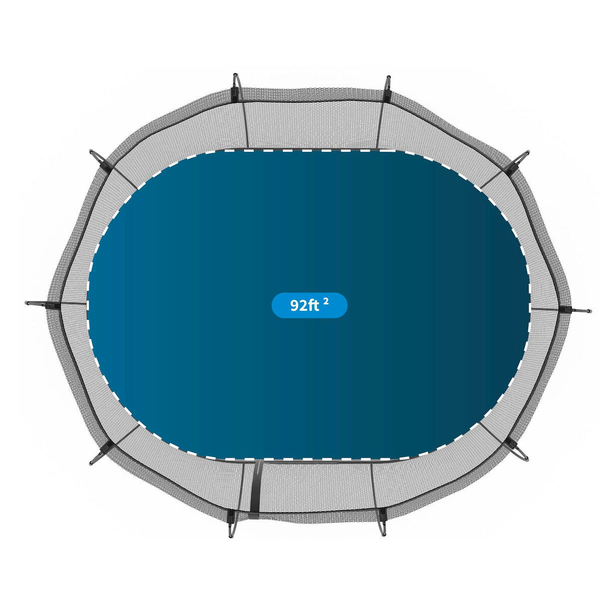 Springfree Oval Outdoor Backyard Trampoline w/Safety Flexi Net Enclosure & Soft Edge Mat - Springless Recreational and Fitness Trampolines for Kids, Adult and Family Jumping Springfree