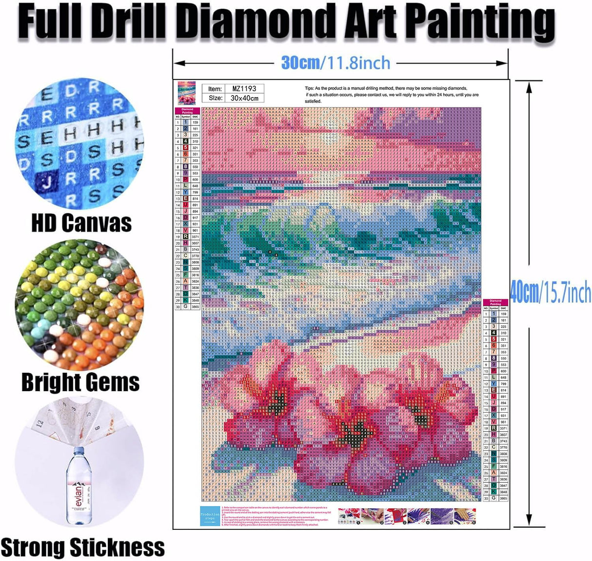 Ekuxom Beach Diamond Art Kits for Adults-5D Diamond Painting Kits for Adults Beginners-DIY Full Drill Diamond Gem Art and Crafts for Home Wall Decor Gifts 12X16Inch Ekuxom