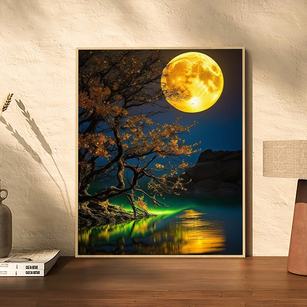 Ausanrl Moon Paint by Numbers Kits for Adults-Moon Paint by Numbers Adult,DIY Oil Painting Art Acrylic Adult Paint by Number Kits on Canvas Perfect for Gifts Home Wall Decor 16x20inch Ausanrl