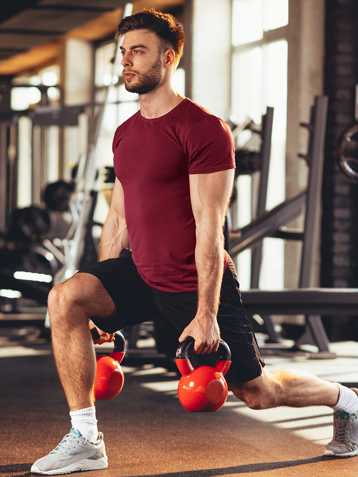 Dry Fit Tshirts Shirts for Men 5 Pack Moisture Wicking Quick Dry Mesh Performance Tees Gym Tech T Polyester Sublimation Active Athletic Crew Short Sleeve Workout Running Tops (Multipack 1, L) Tchumum