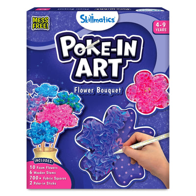 Skillmatics Art & Craft Activity - Poke-in Art Flower Bouquet, Mess-Free Art for Kids, DIY Craft Kits, Creative Activity, Fine Motor Skills, Gifts for Girls & Boys Ages 4, 5, 6, 7, 8, 9