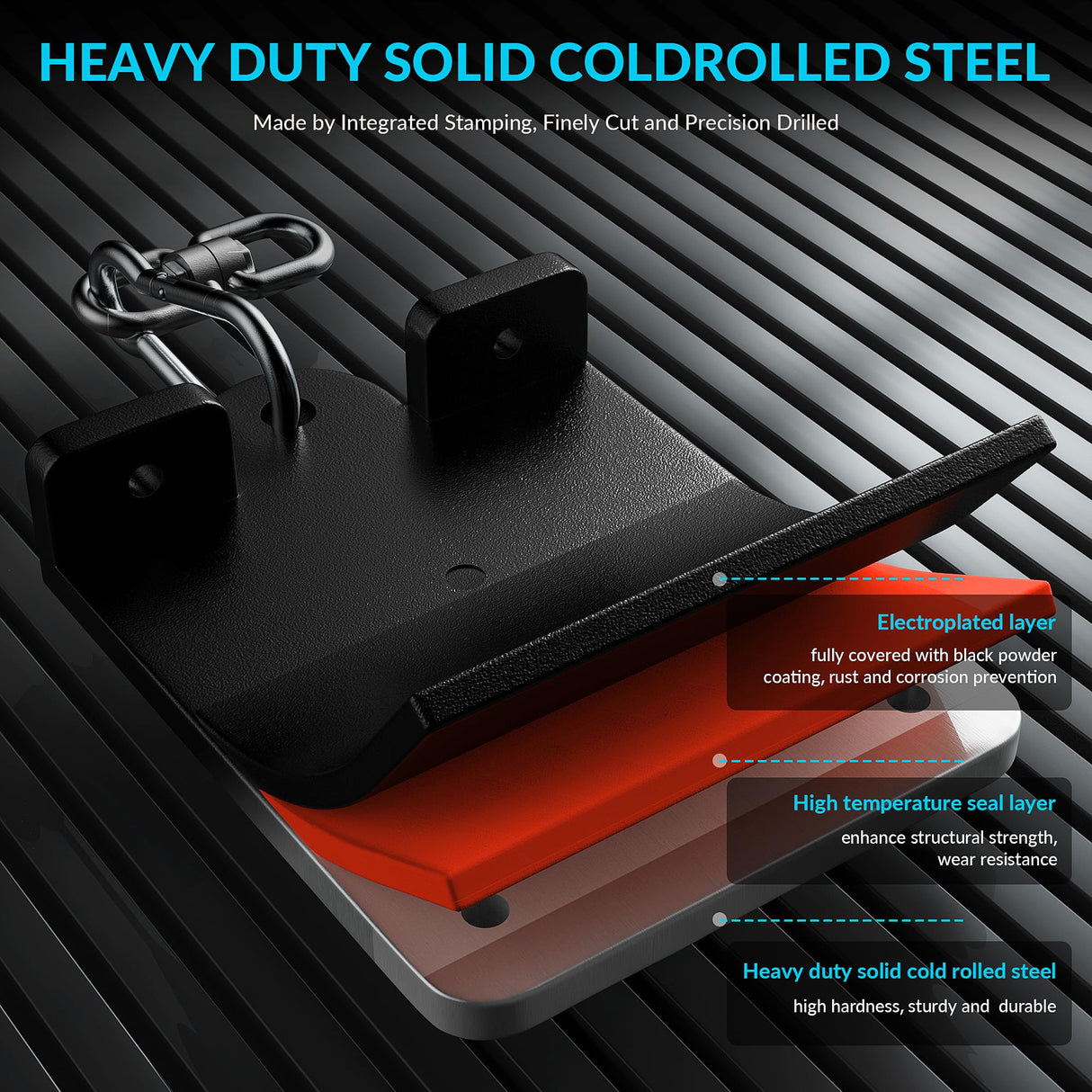 1200lb Heavy Punching Boxing Bag Hanger, 360° Beam Punching Bag Hanger, Rafter Heavy Bag Mount Hook, Punching Bag Mounting Bracket, Rotation Wall Ceiling Mount Bracket for Muay Thai,Yoga Swing,Hammock AIYOTAR