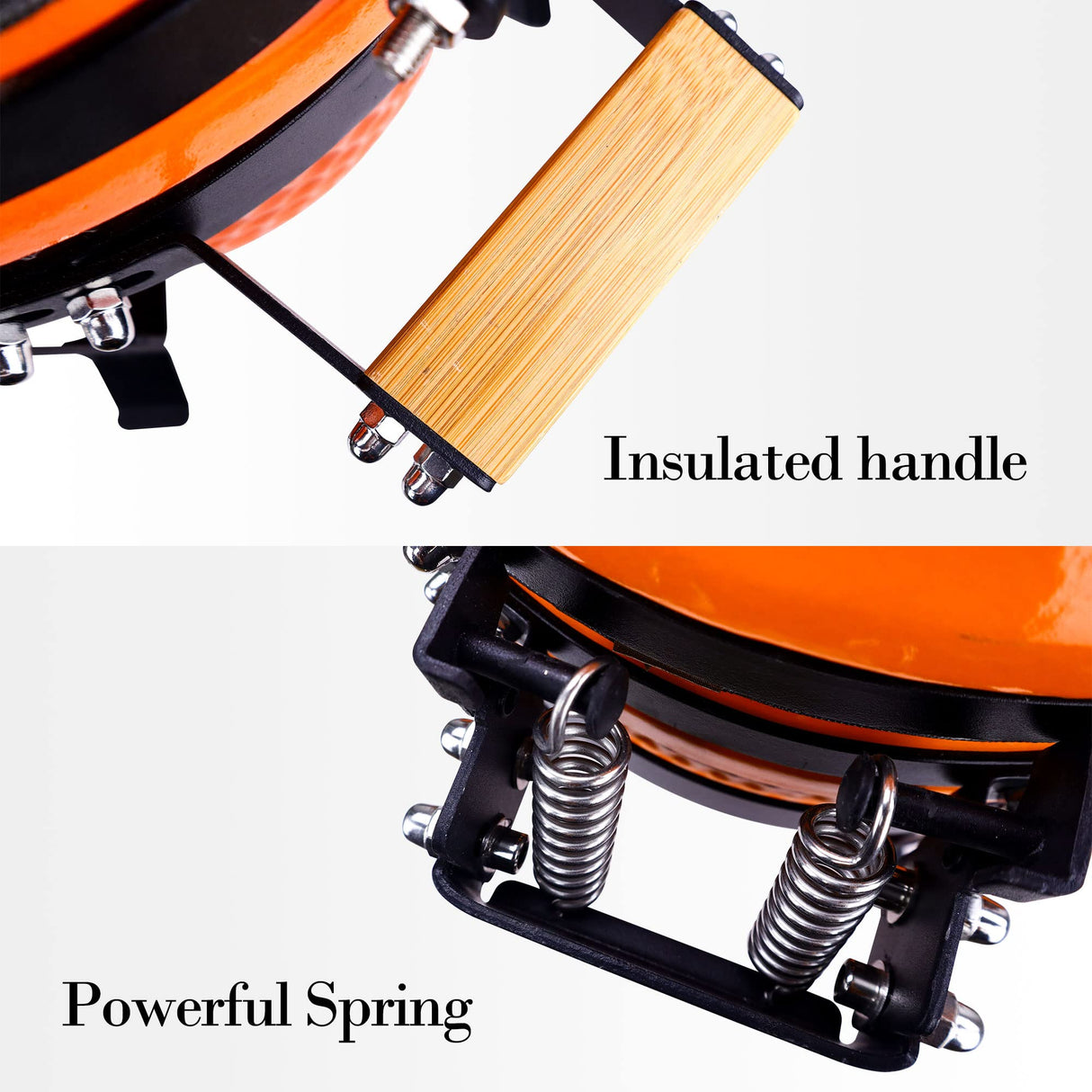 London Sunshine Ceramic Charcoal BBQ Kamado Grill Smoker - Portable Tabletop Cadet Series -Orange London Sunshine