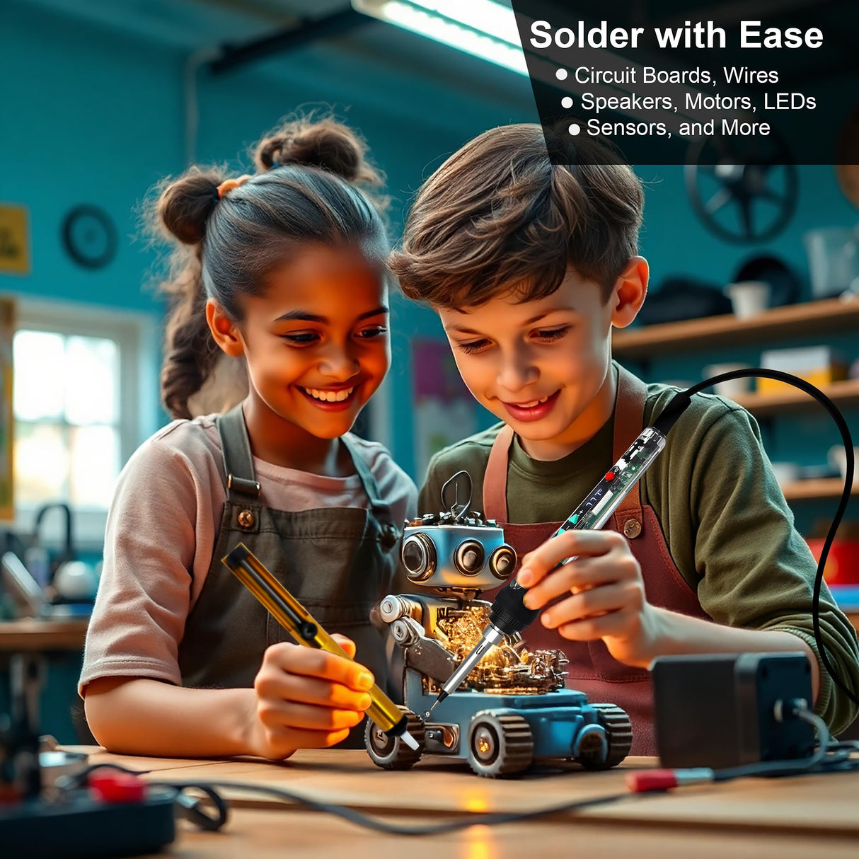 Premium Inside Insight Clear Wood Burning Kit & Soldering Iron Kit + Case, Solder, 8 Tip, Tweezer, Pump, Flux, Precise Pen-Fast Heat, LCD Temp Control 392-932°F, Art, Craft, Electronics, Pro DiY Inside Insight