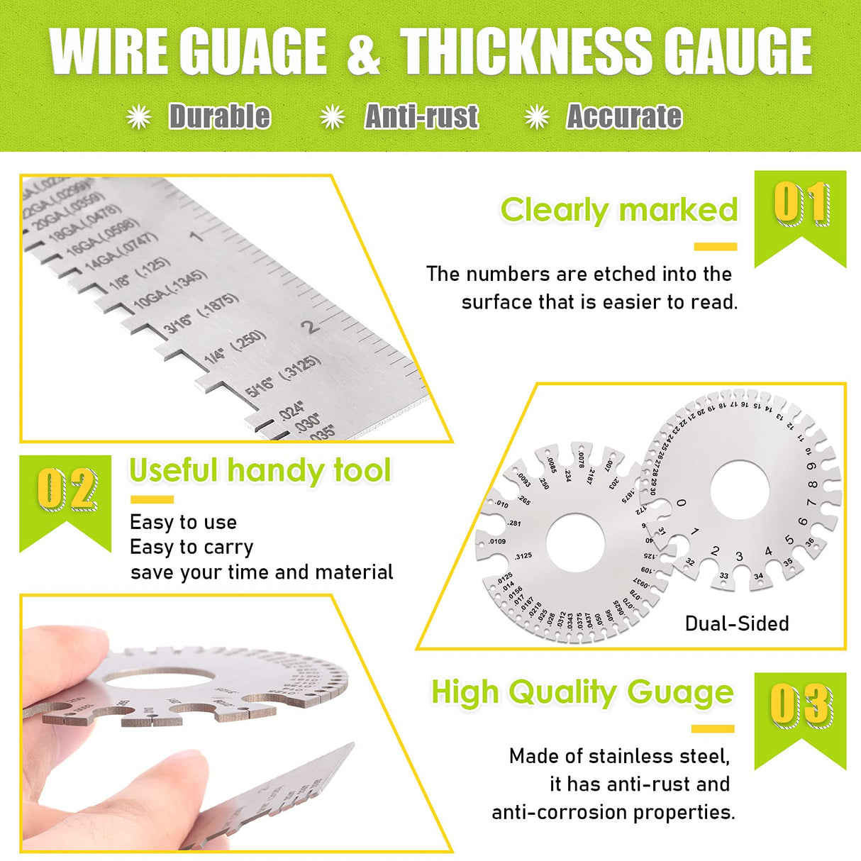 Keadic 6 pcs Welding Slag Removal Tool Include Multi-Functional Welding Pliers, 10'' Welding Chipping Hammer, Welding Gloves, Wire Brush and 2 Pcs Metal Welding Gage Keadic