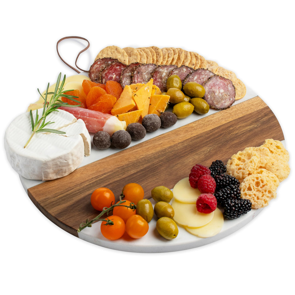 Marble And Wood Cutting Boards For Kitchen - Engagement Gifts For Couples, Personalized Wood And Marble Charcuterie Board, Personalized Round Cutting Board - Marble Cheese Board Glam Celebration