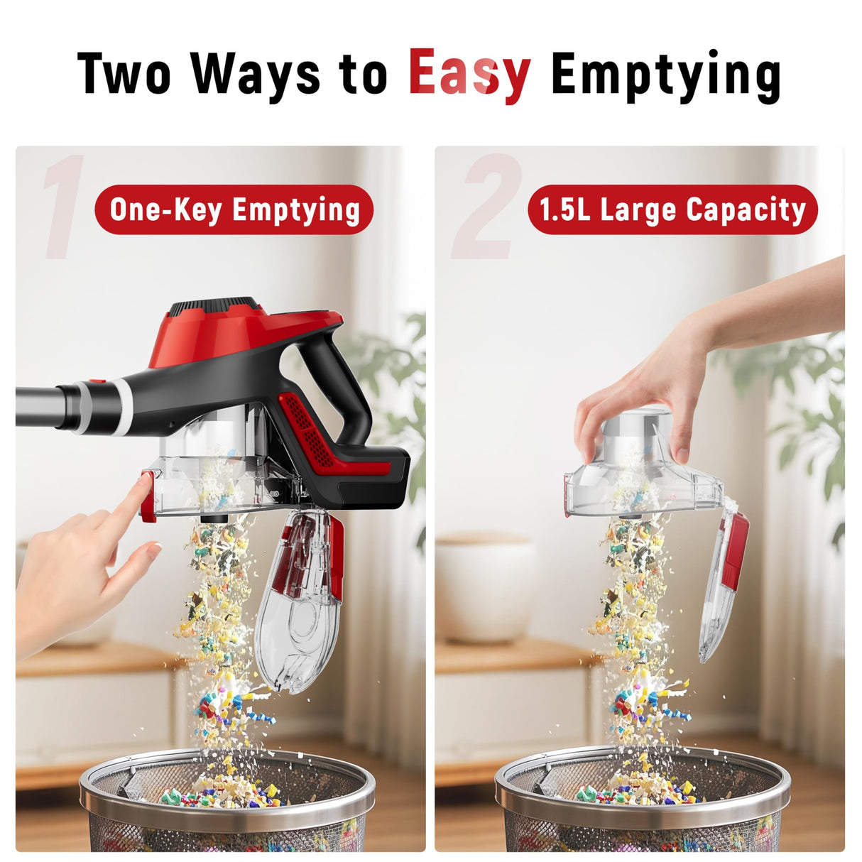 Cordless Vacuum Cleaner, 30Kpa Home Stick Vacuum, Smart Display & 1.5L Dust Cup, 55mins Max Runtime, Rechargeable Lightweight Handheld Vavuum for Pet Hair/Carpet/Hardwood Floor/Car Curvymoontech