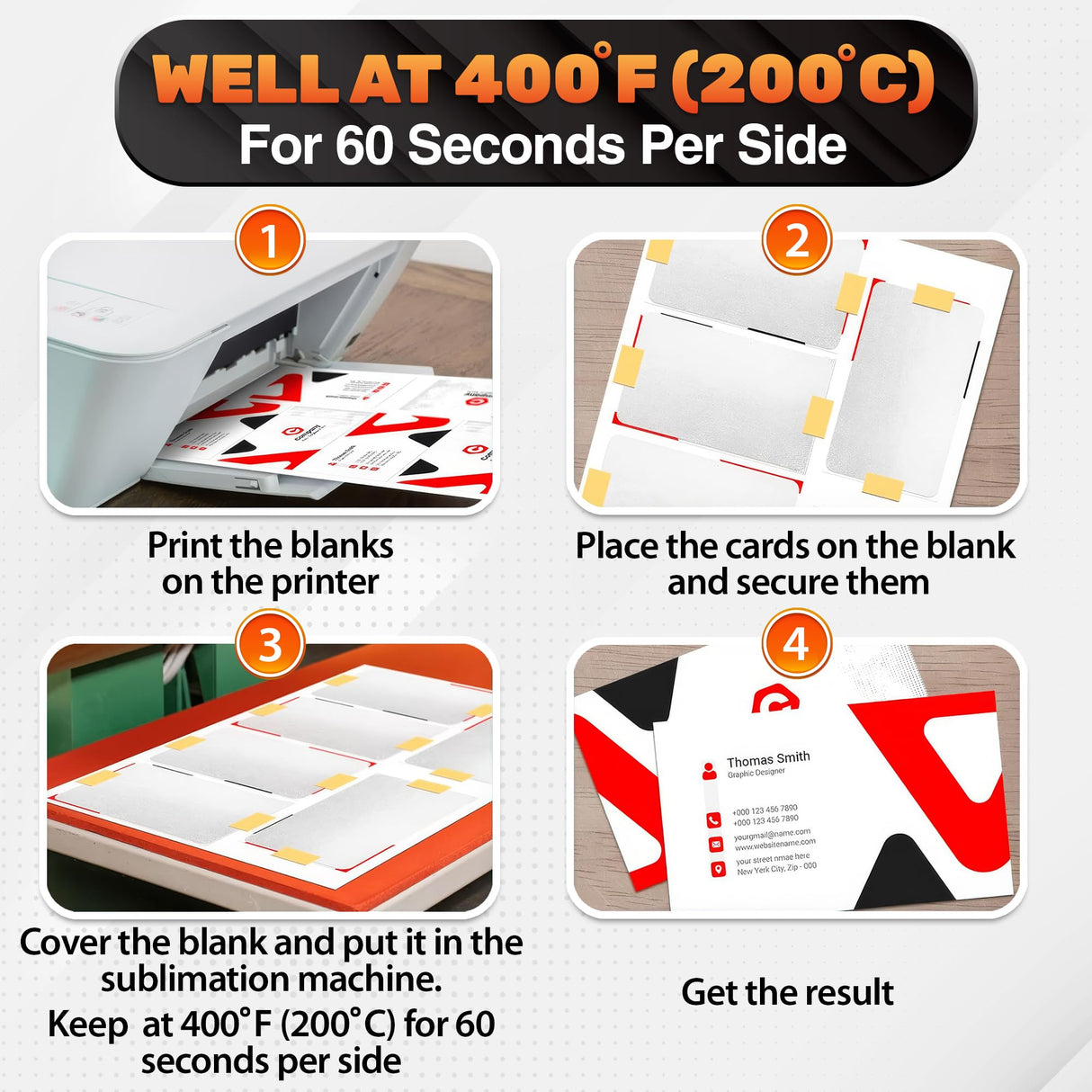 100 Pcs Sublimation Business Card Blanks - Sublimation Cards Sublimation Business Cards Double Sided White Aluminum Business Card Blanks Sublimation Id Card Blank - Sublimation Metal Business Cards Oskal