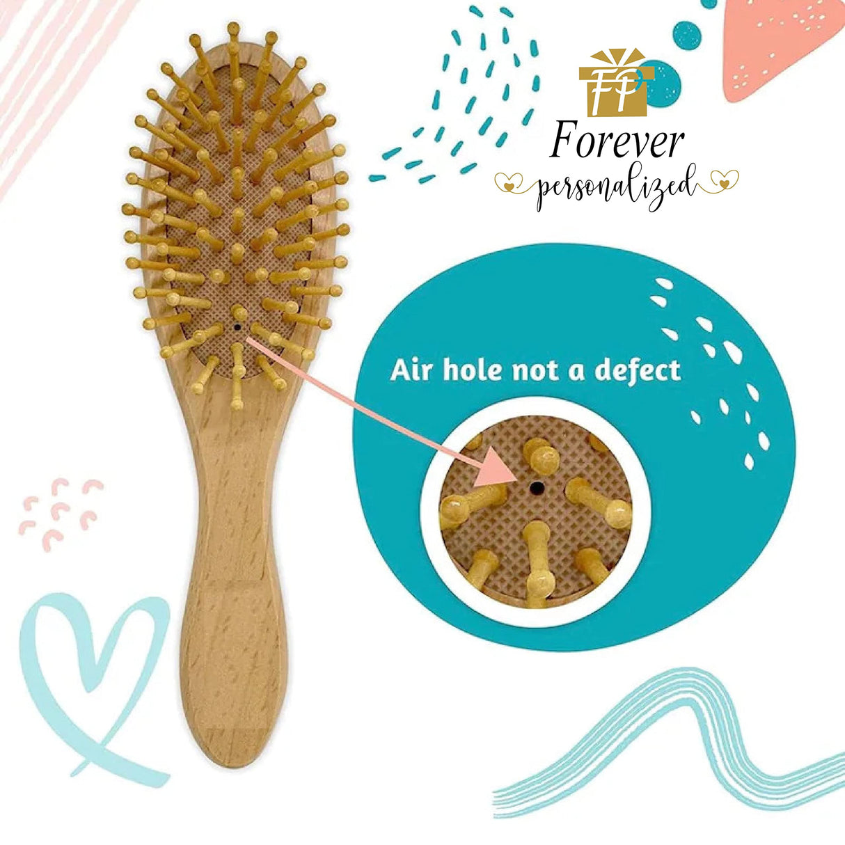 Custom Wooden Baby Brush Set | Personalized Wooden Baby Brush | Personalized Baby Gift Girls | Personalized Baby Gifts | Baby Brush and Comb Set | Custom Baby Gifts | Personalized Gifts Forever Personalized