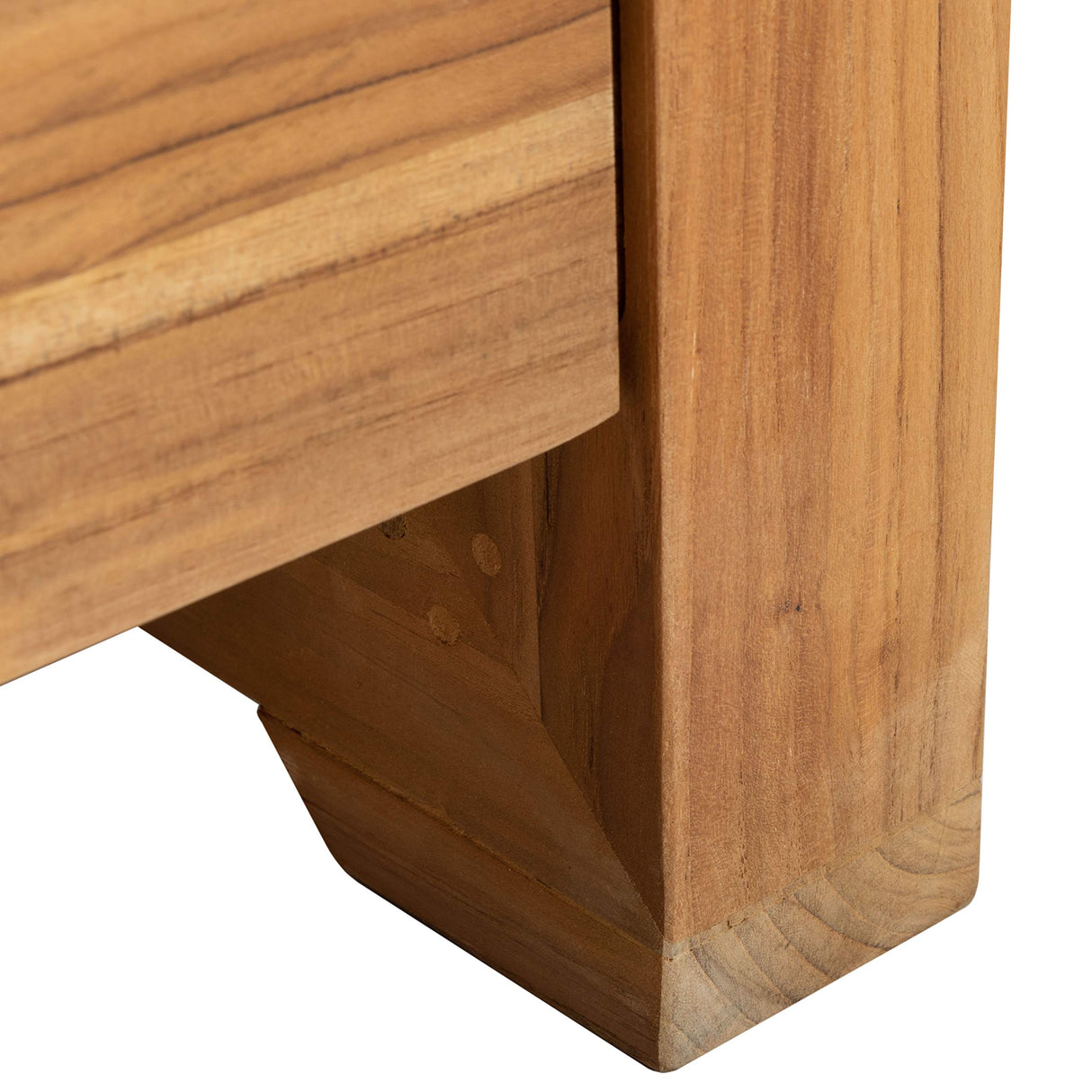 SAFAVIEH CPT1010A Couture Curacao Brazilian Teak Outdoor 3-Seat Patio Sofa, Natural/White SAFAVIEH