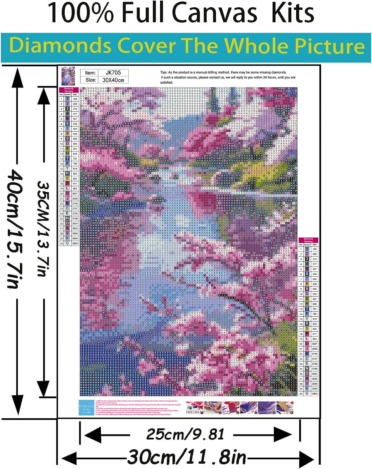 5D Diamond Painting Kits for Adults Beginners,Flower Lake Diamond Art Kit,DIY Full Round Drill Diamond Dot Gem Art Kits for Adults,Home Wall Decor 11.8x15.7 Inch Acelii