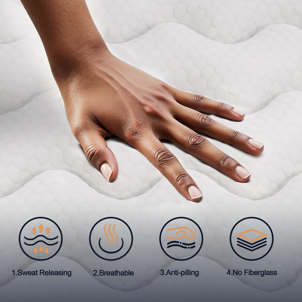 Ovwyk King Mattress 10 Inch, Hybrid Mattress Queen Size Bed in a Box, Memory Foam and Individual Pocket Springs, Edge Support, Motion Isolation & Pressure Relief, Medium Firm, 365-Night Trial Ovwyk