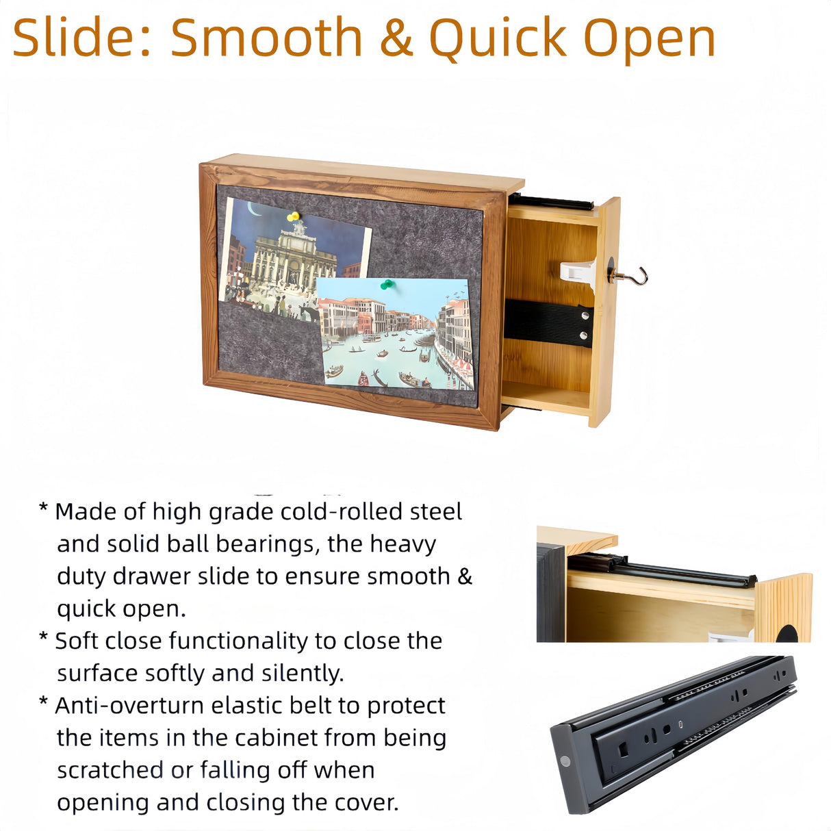 DeYoungArbeit Pistols Wall Cabinet with Magnetic Lock, Wall Shelf Gun Safe, Handmade Wooden Box Storage Indoor Gun Rack(Felt Cover) DeYoungArbeit