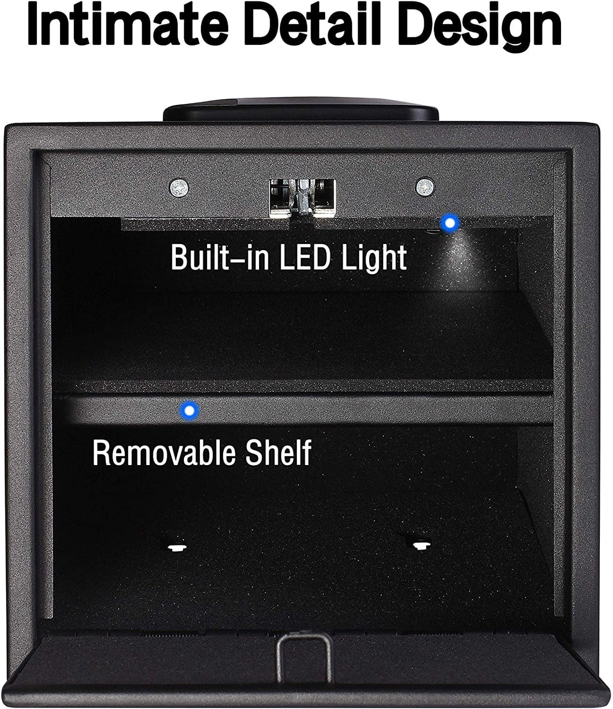 TIGERKING Gun Safes for Pistols, Quick Access Pistol Safe with Four-Keypad and 2 Emergency Keys, Gun Lock Box for Nightstand, Car, Home TIGERKING