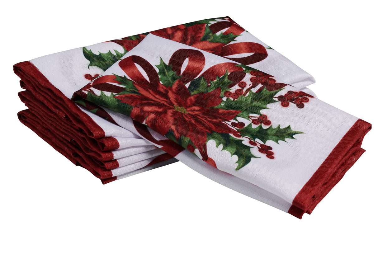 Kadut Christmas Ribbon Tablecloth (60 x 84 Inch) for 5 Foot Rectangle Tables, Heavy Duty Fabric, Stain Proof Xmas Ribbon Table Cloth for Harvest, Holiday, and Fall, & Christmas Dinner. Kadut