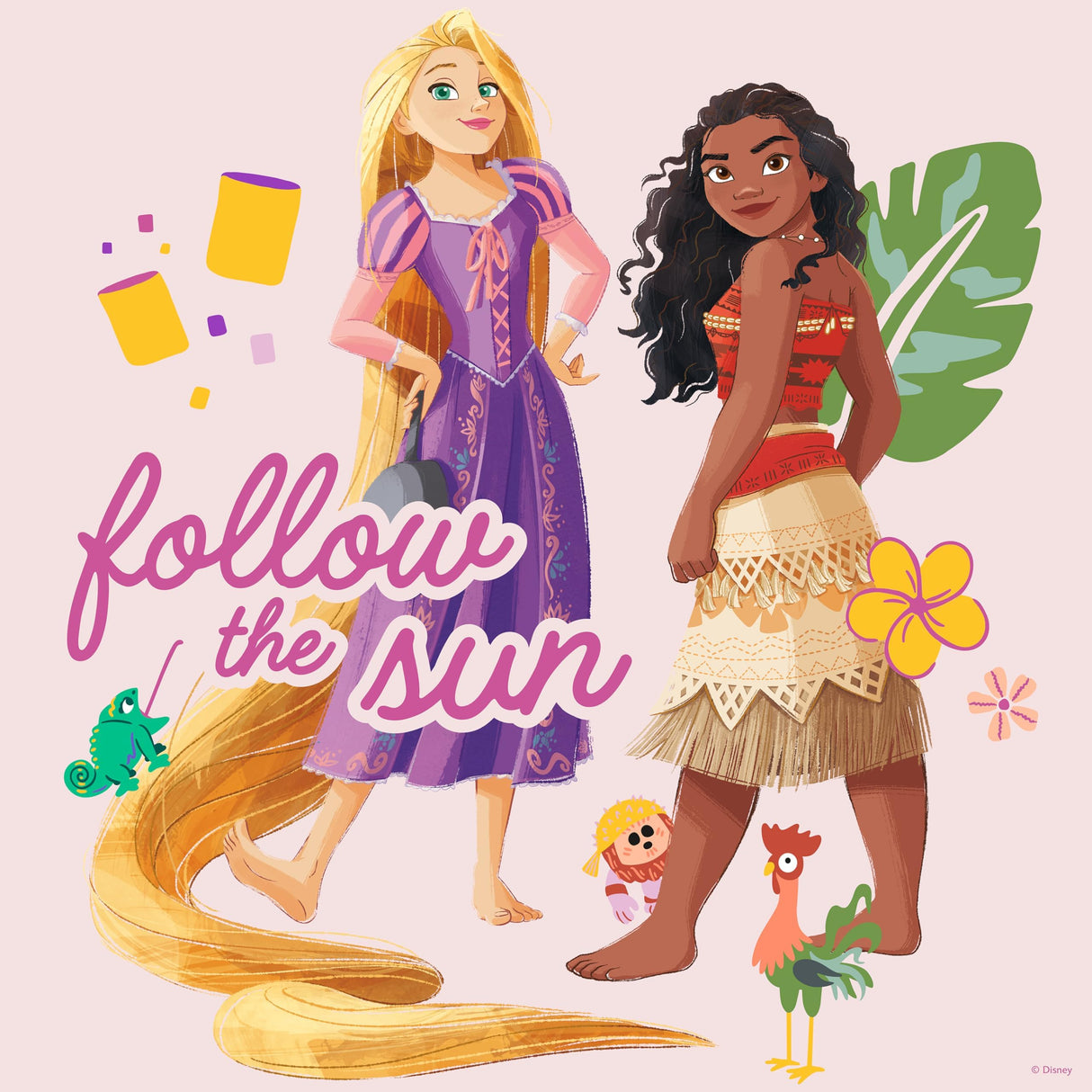 Ceaco - Disney Princess Featuring Rapunzel and Moana - Follow The Sun - 200 Piece Jigsaw Puzzle Ceaco