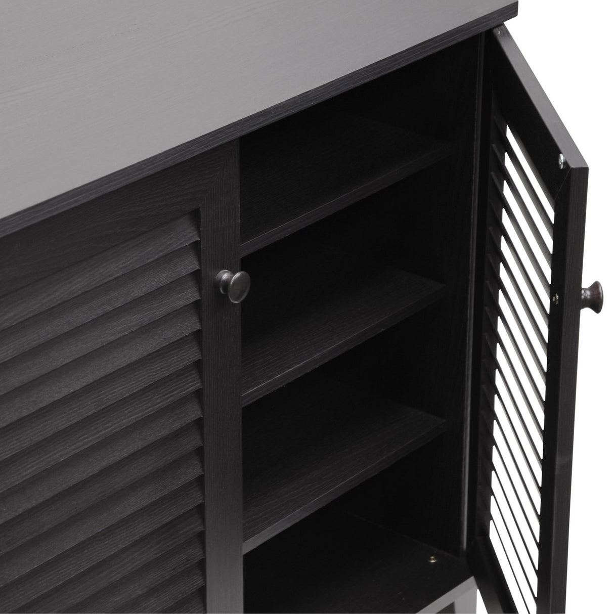 Baxton Studio FP-01LV-Espresso Studio Coolidge Shoe-Storage Cabinet, Espresso 14.5Lx29.625Wx27.5H Baxton Studio