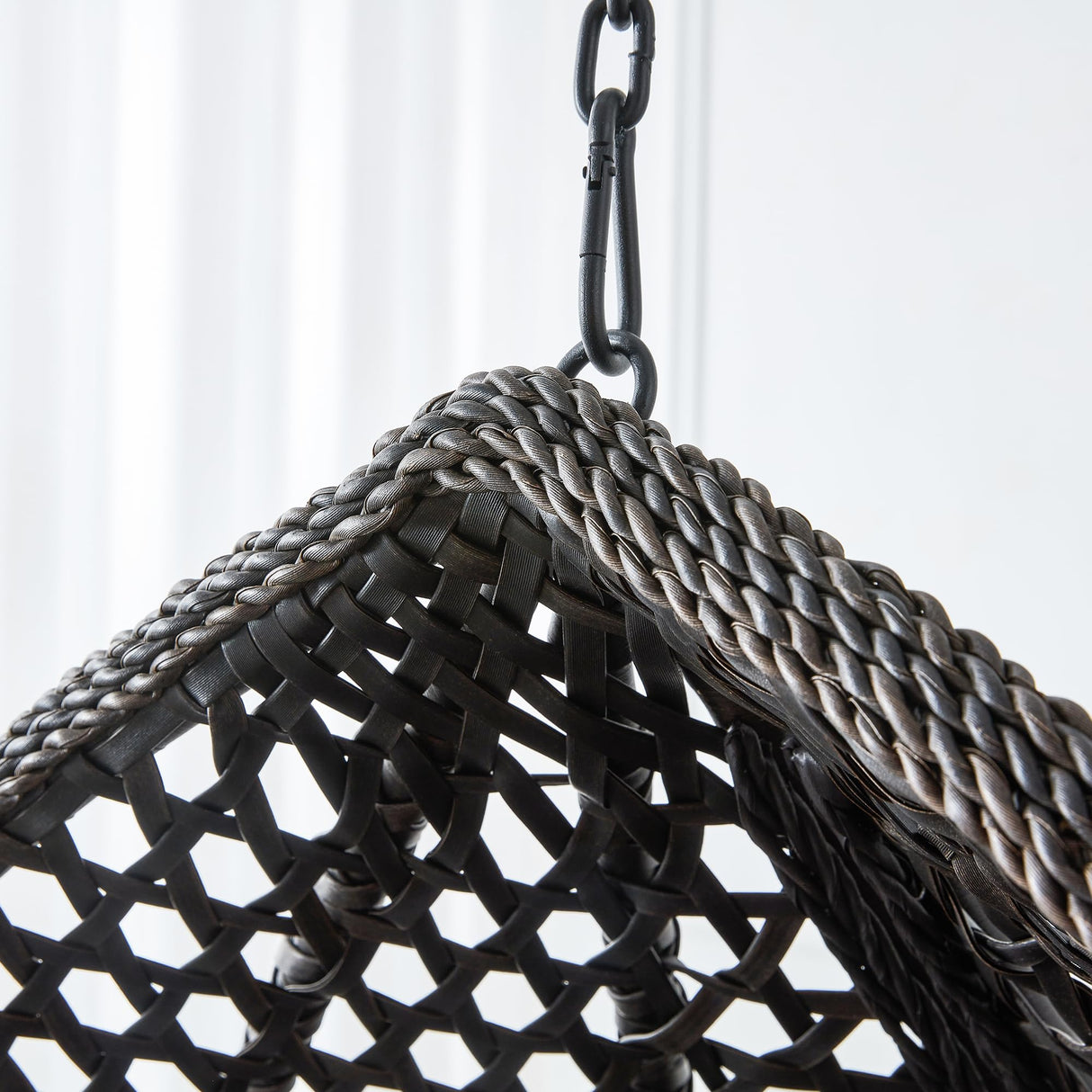 Egg Swing Chair Outdoor with Stand, Indoor Swing for Adults, Hanging Egg Rattan Basket Chair with Cushion and Pillow, Foldable Basket and Metal Stand for Porch, Patio, Bedroom, Balcony,Yard (Black) CRIPNAS