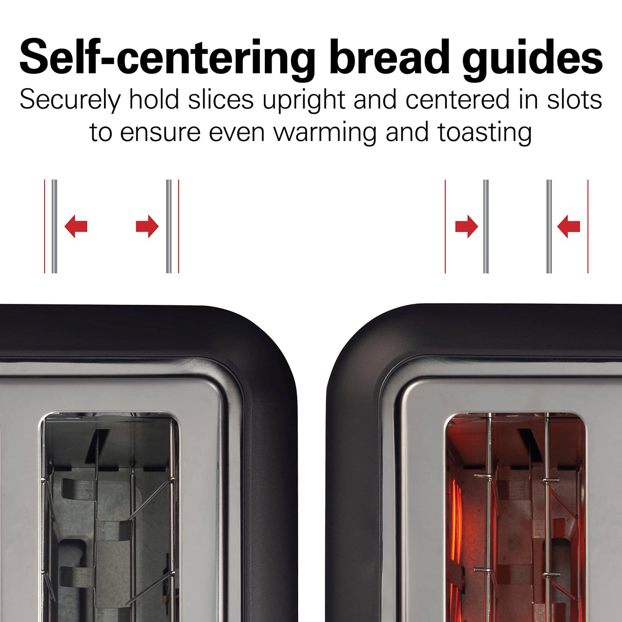 Hamilton Beach Gourmet 2 Slice Slot Toaster with Extra Long & Wide Slots, Sure-Toast Technology, Shade Selector, Bagel Setting, Matte Black and Stainless Steel (22996) Hamilton Beach