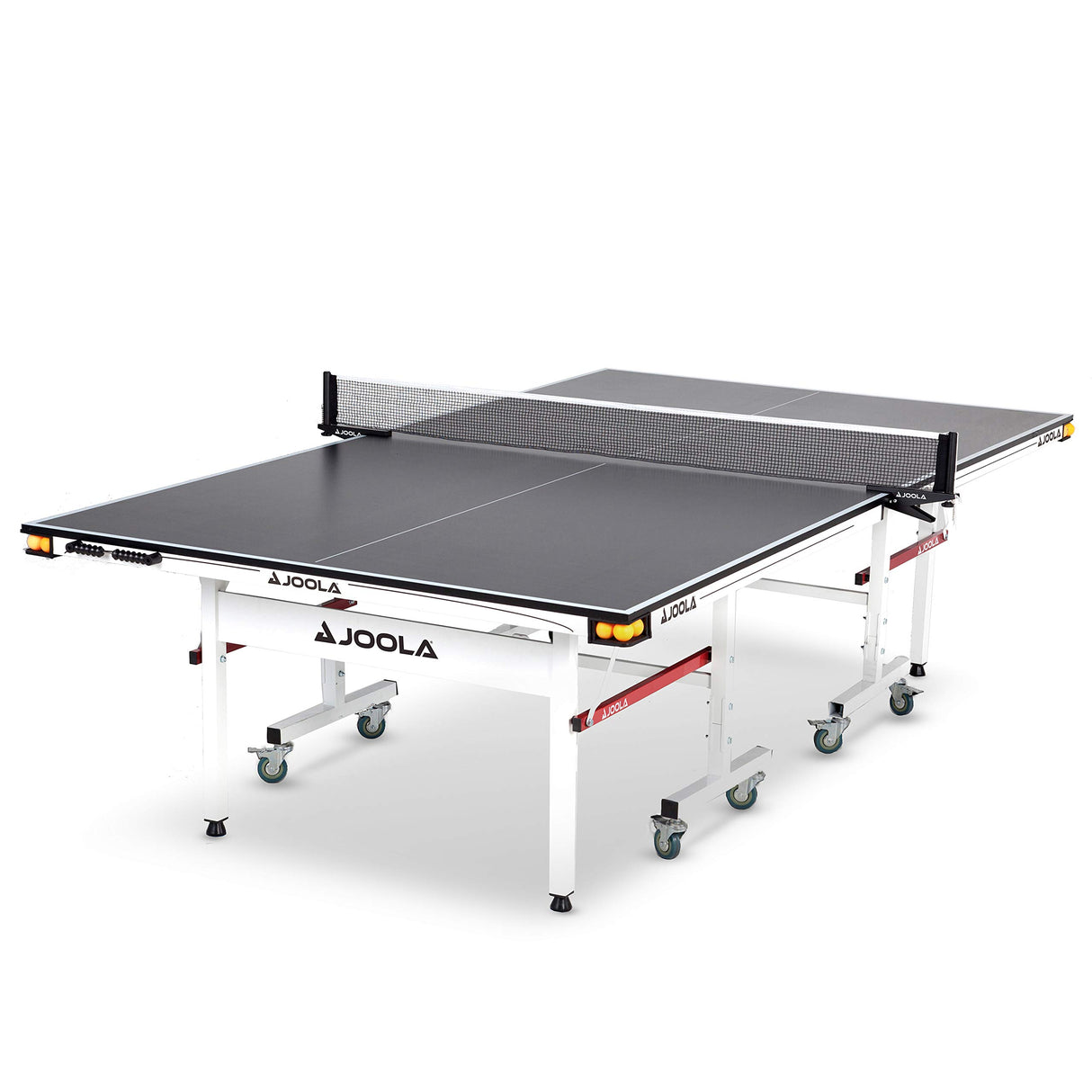 JOOLA Rally TL Professional MDF Indoor Ping Pong Table w/ Quick Clamp Table Tennis Net & Post Set - 10 Minute Easy Assembly - Corner Ball Holders - Tournament Quality - Includes Playback Mode JOOLA