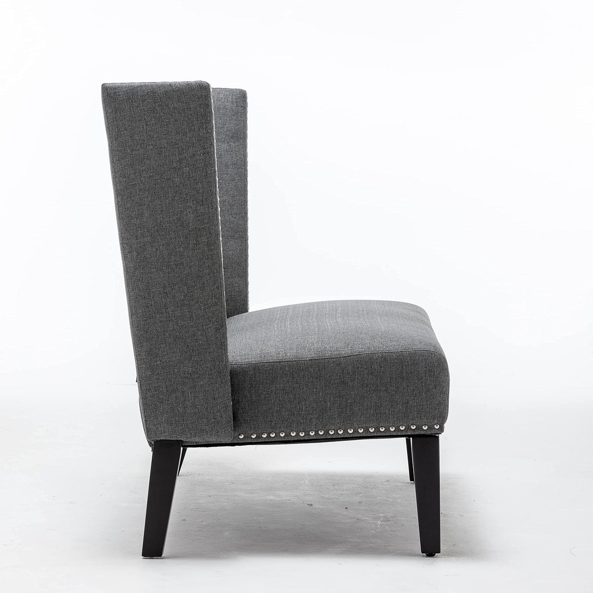 46" Small Modern Loveseat Settee Sofa 2-Seat Sofa Couch Tufted Love Seat Dining Bench with Nail Head Trim Back Banquette Sofas for Living Room Small Space Entryway Hallway Slate Tongli