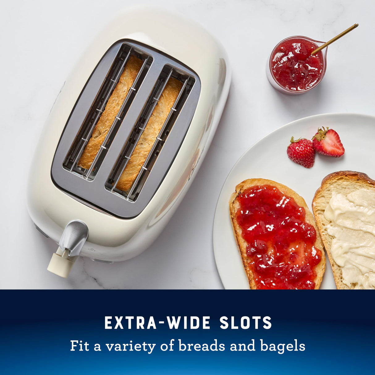 Oster® 2-Slice Toaster with Extra Wide Slots, Oat Milk Oster