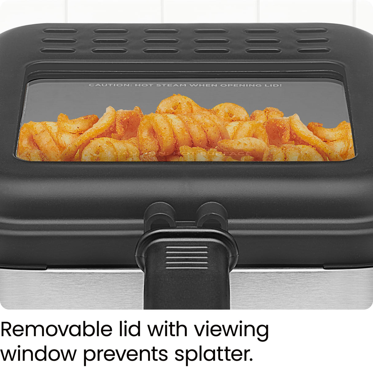 Chefman Fry Guy, The Most Compact & Convenient To Deep Fry Comfort Food, Restaurant-Style Basket With A 1.6-Quart Capacity, Easy-View Window & Adjustable Temp Control, Stainless - 1.5 Liter Chefman