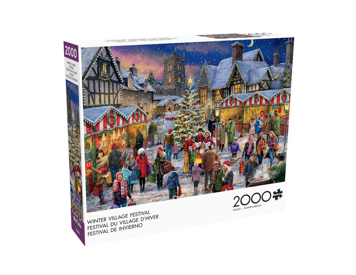 Buffalo Games - ALI Corti - Winter Village Festival - 2000 Piece Jigsaw Puzzle for Adults -Challenging Puzzle Perfect for Game Nights - Finished Size is 38.50 x 26.50 Buffalo Games