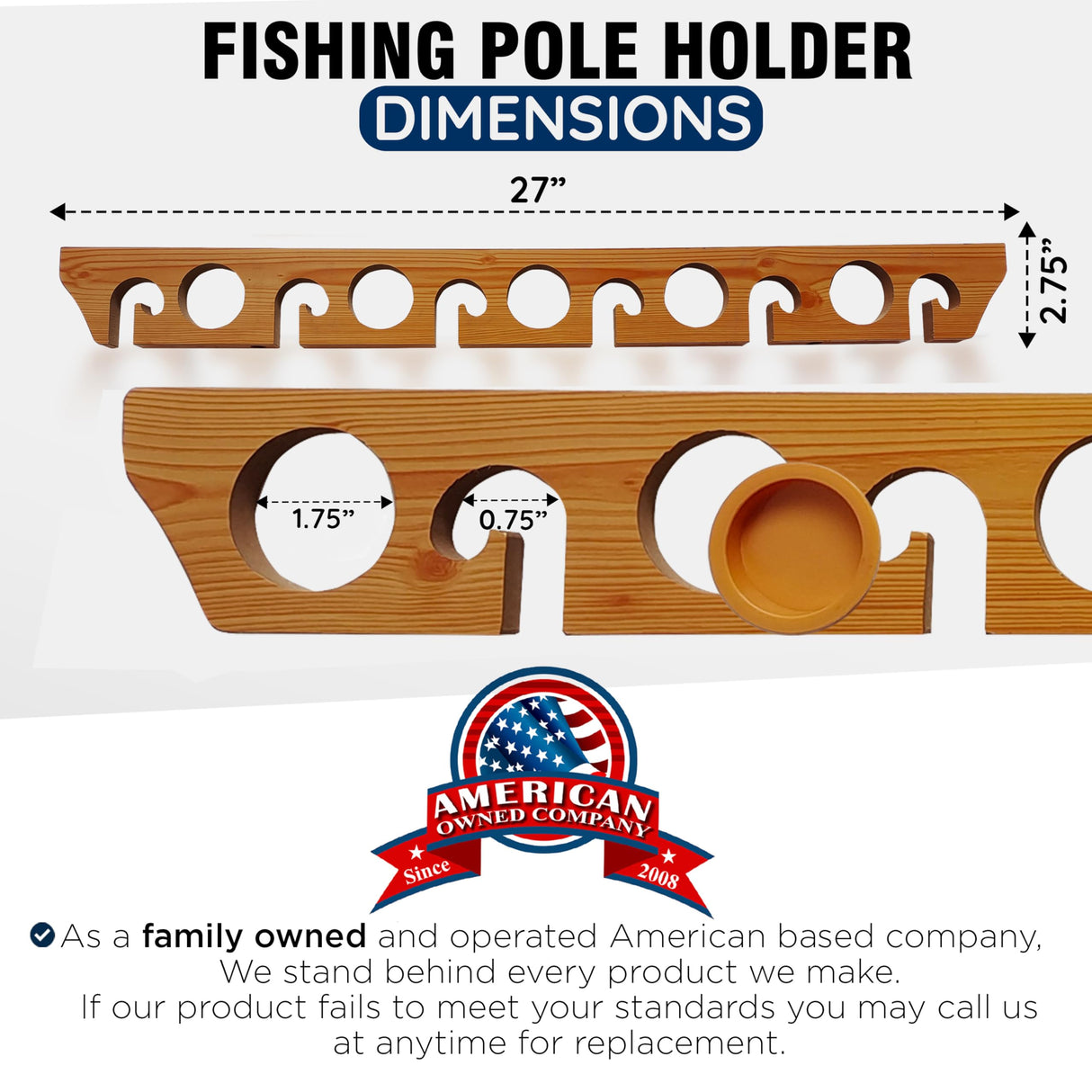 Rush Creek Creations 11-Rod Wall or Ceiling Fishing Rod Storage Rack, Vertical or Horizontal Garage Fishing Rod Holder with 11 Rod Capacity, Light Wood Grain Rush Creek Creations