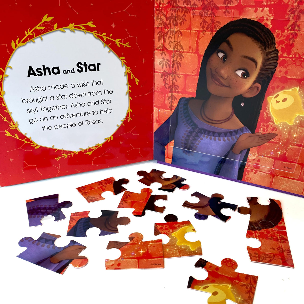 Disney Wish My First Puzzle Book - Jigsaw Puzzles for kids, 10-page board book, 5 puzzles to enjoy Phidal